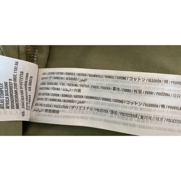 Abercrombie Kids Hooded Jacket With Patches Army Green Size 9/10 - Picture 5 of 11